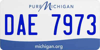 MI license plate DAE7973