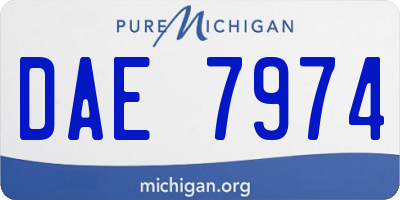 MI license plate DAE7974