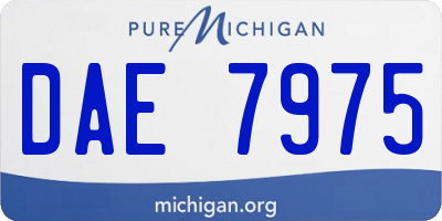 MI license plate DAE7975