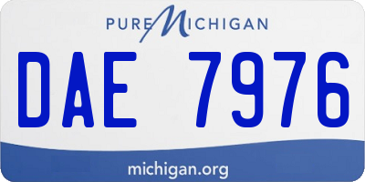 MI license plate DAE7976