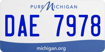 MI license plate DAE7978