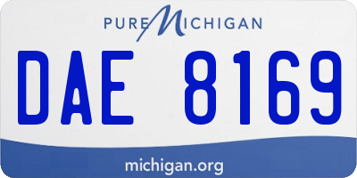 MI license plate DAE8169