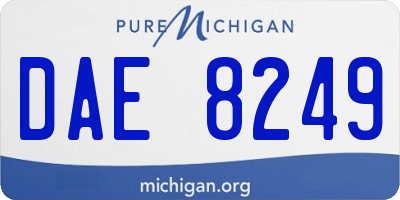 MI license plate DAE8249