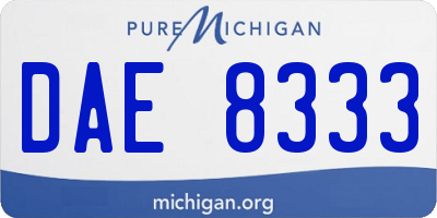 MI license plate DAE8333