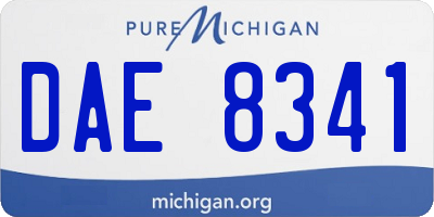 MI license plate DAE8341
