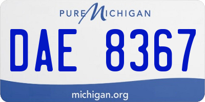 MI license plate DAE8367