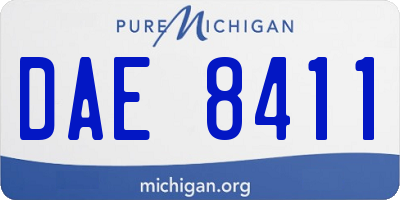 MI license plate DAE8411