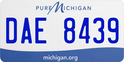 MI license plate DAE8439
