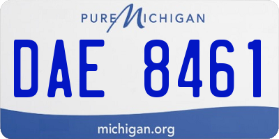 MI license plate DAE8461