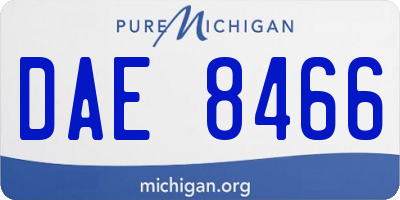 MI license plate DAE8466