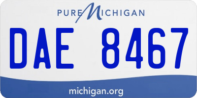MI license plate DAE8467