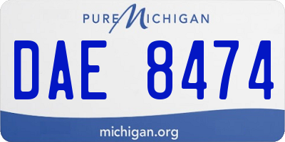 MI license plate DAE8474