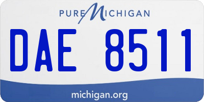 MI license plate DAE8511