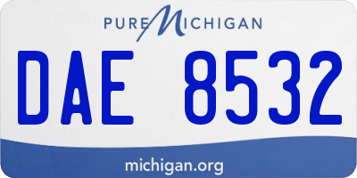 MI license plate DAE8532