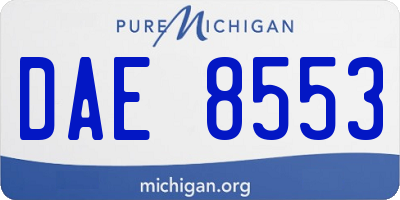MI license plate DAE8553