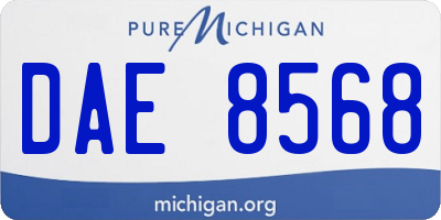 MI license plate DAE8568