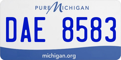 MI license plate DAE8583