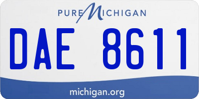 MI license plate DAE8611
