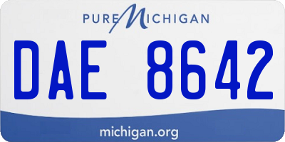 MI license plate DAE8642