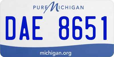 MI license plate DAE8651
