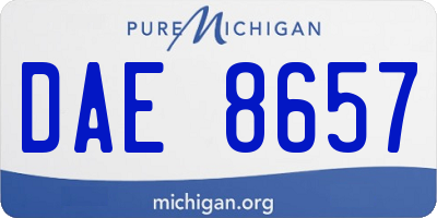 MI license plate DAE8657