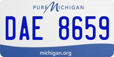 MI license plate DAE8659