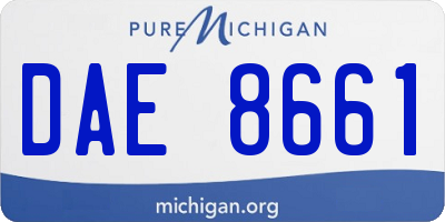 MI license plate DAE8661