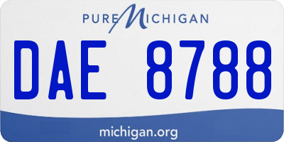 MI license plate DAE8788