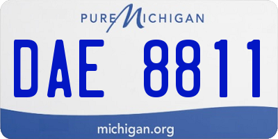 MI license plate DAE8811