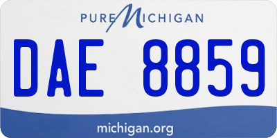 MI license plate DAE8859