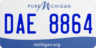MI license plate DAE8864