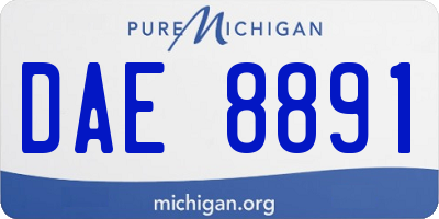 MI license plate DAE8891