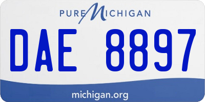 MI license plate DAE8897