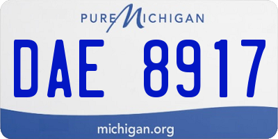 MI license plate DAE8917