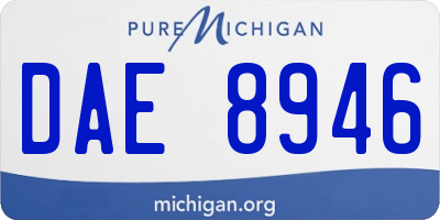 MI license plate DAE8946