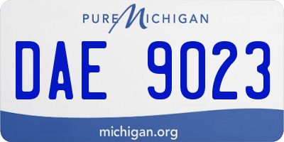 MI license plate DAE9023