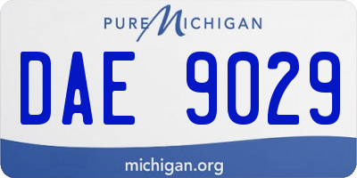 MI license plate DAE9029