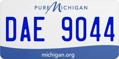 MI license plate DAE9044
