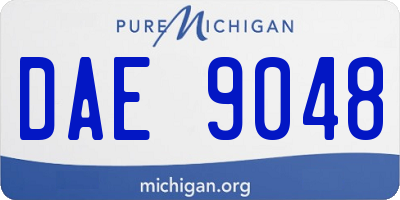 MI license plate DAE9048