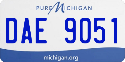 MI license plate DAE9051