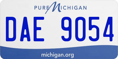MI license plate DAE9054