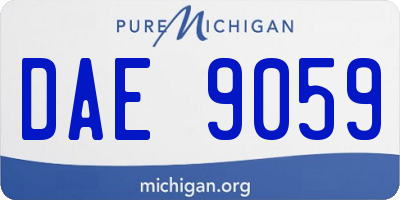 MI license plate DAE9059