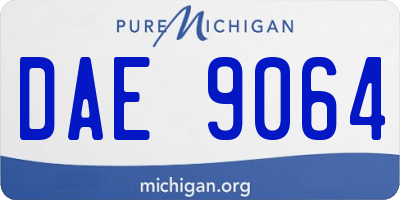 MI license plate DAE9064