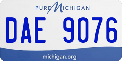 MI license plate DAE9076
