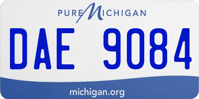 MI license plate DAE9084
