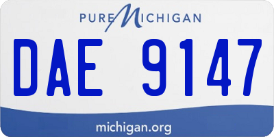 MI license plate DAE9147