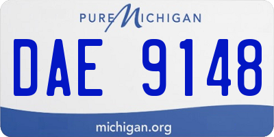 MI license plate DAE9148