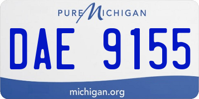 MI license plate DAE9155