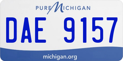 MI license plate DAE9157
