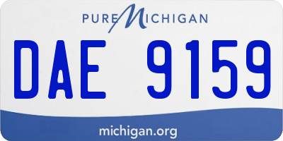 MI license plate DAE9159